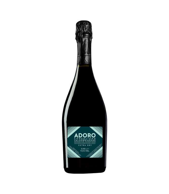 ADORO Prosecco Conegliano Valdobbiadene Superiore Extra Dry DOCG Blasses Strohgelb mit feiner