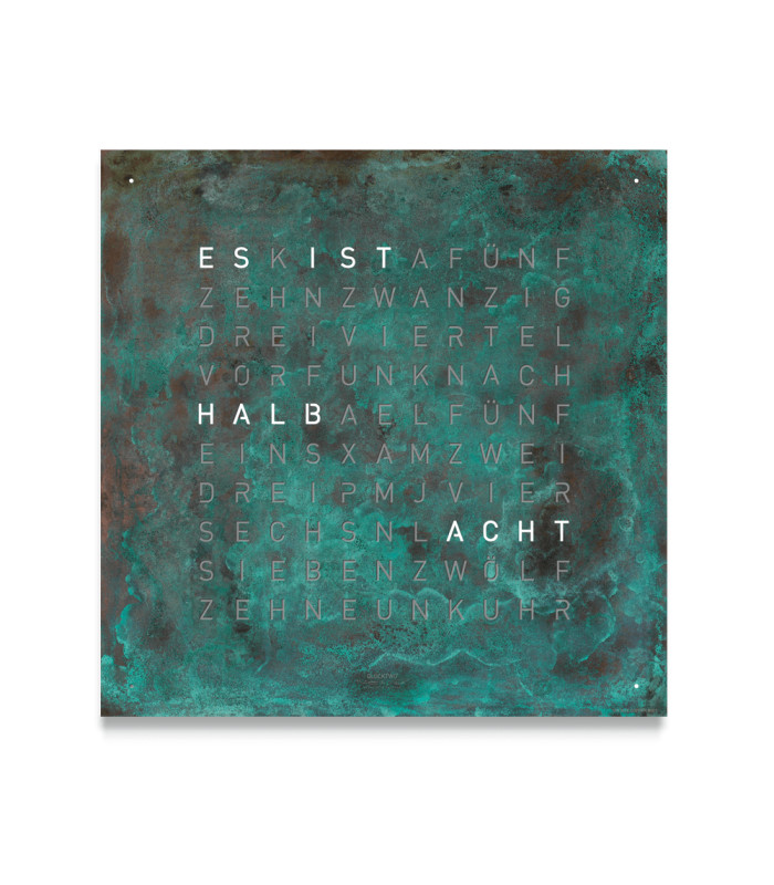 b2b_classic_frontal_vintage_copper_de Qlocktwo Earth 45 Vintage Copper – Bild 1