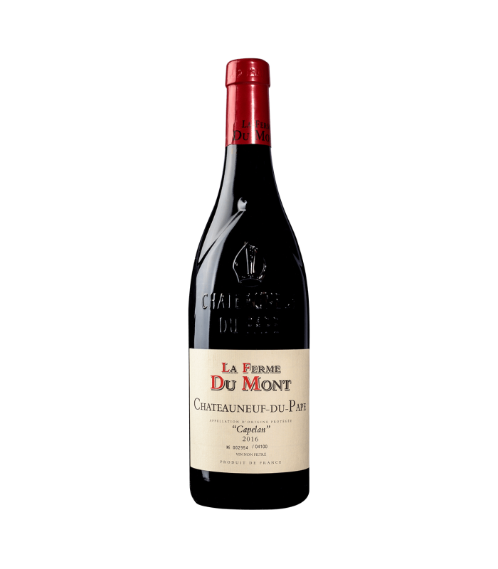 Capelan Châteauneuf du Pape Rouge AOP 2020 Der Châteauneuf du Pape Côtes Capelan von La Ferme du Mont ist ein fantastisches Beispiel für einen Grenache der südlichen Rhône. In der Nase zeigt er Vanillenoten