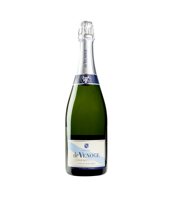 Champagne Brut Cordon Bleu Feine Perlung. Duft von reifen Blumen