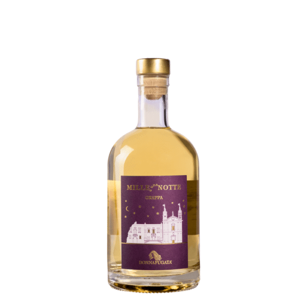 Der Donnafugata Grappa Mille e una Notte aus Sizilien ist ein wahres Geschmackserlebnis zu schokoladigen Desserts. Dank dem Ausbau in Eichenfässern mischen sich in diesem Grappa fruchtige Aromen mit Noten von Vanille und Honig._x000D_