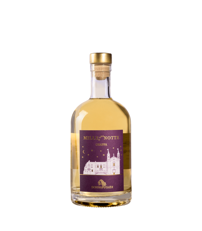Grappa Mille e una Notte 42% Vol. Der Donnafugata Grappa Mille e una Notte aus Sizilien ist ein wahres Geschmackserlebnis zu schokoladigen Desserts. Dank dem Ausbau in Eichenfässern mischen sich in diesem Grappa fruchtige Aromen mit Noten von Vanille und Honig._x000D_