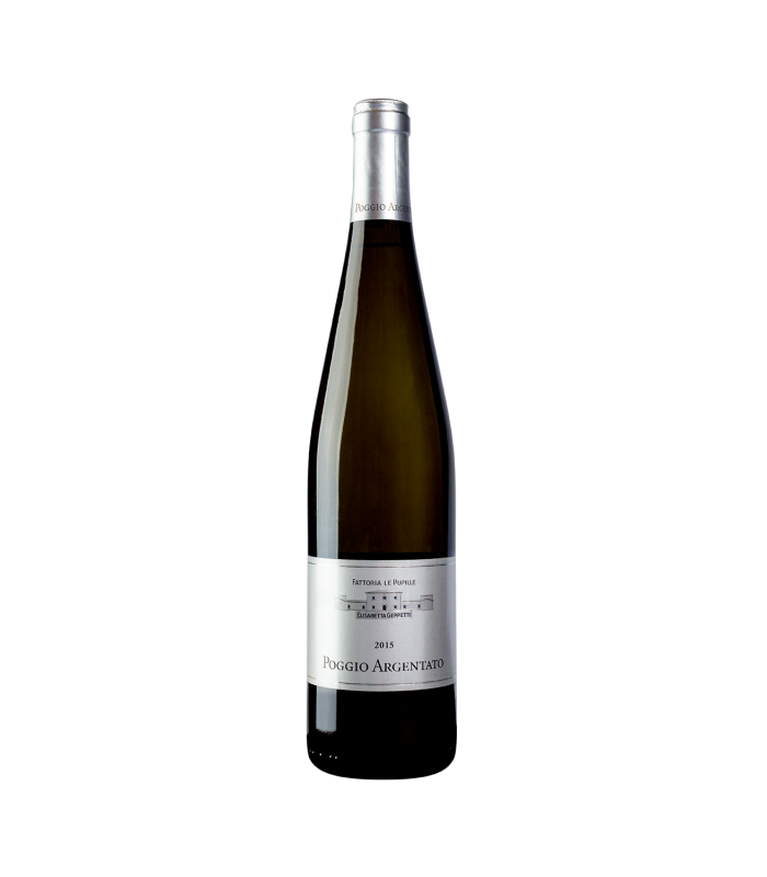 Poggio Argentato IGT 2022 Blassgelbe Farbe. In der Nase exotische Früchte und Limetten. Im Gaumen frisch